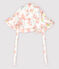 Cappellino in popeline fantasia a fiori bebé bambina bianco MARSHMALLOW/bianco MULTICO