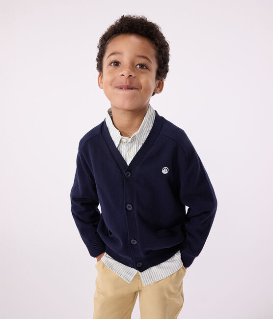 Cardigan in cotone bambino blu SMOKING