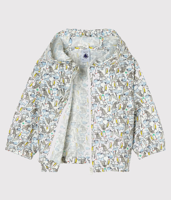 Giacca antivento fantasia bebè unisex bianco MARSHMALLOW/blu BRUT/ MULTICO