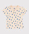 Polo a maniche corte in cotone con barchette stampate neonato blu AVALANCHE/bianco PERSE