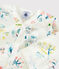 Tutina pigiama a fiori bebè femmina in tubique bianco MARSHMALLOW/bianco MULTICO