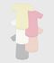 Set di body a maniche corte in cotone tinta unita neonato multicolore