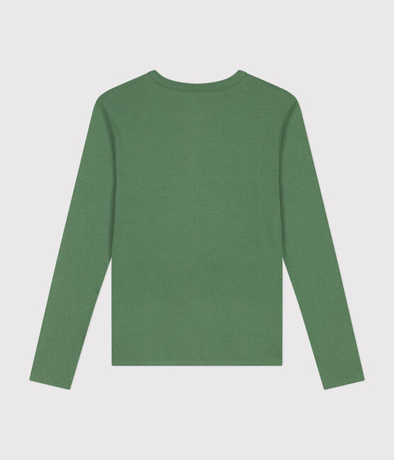 T-shirt L'ICONIQUE girocollo in cotone Donna verde PALMERAIE