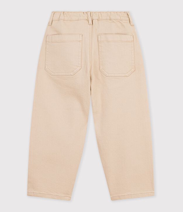 Pantaloni a 5 tasche in denim bambino beige