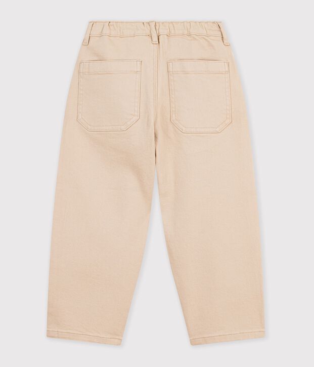 Pantaloni a 5 tasche in denim bambino beige