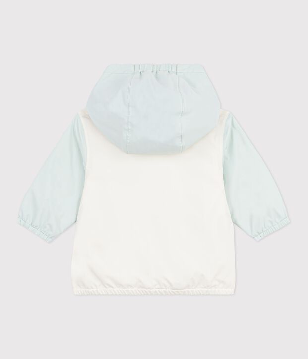 Giacca a vento con stampa color block, fodera millerighe neonato blu/multicolore