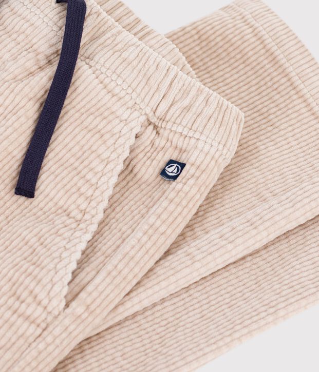 Pantaloni dritti in velluto bambino GESSO