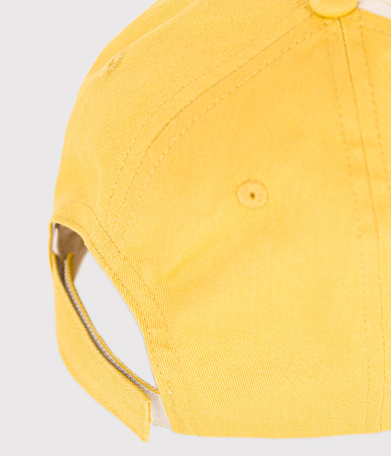 Berretto in cotone bambino ecru/verde