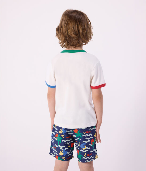 T-shirt a maniche corte in cotone bambina bianco
