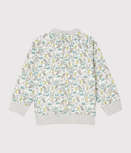 Felpa bebè maschietto in molleton bianco MARSHMALLOW/bianco MULTICO