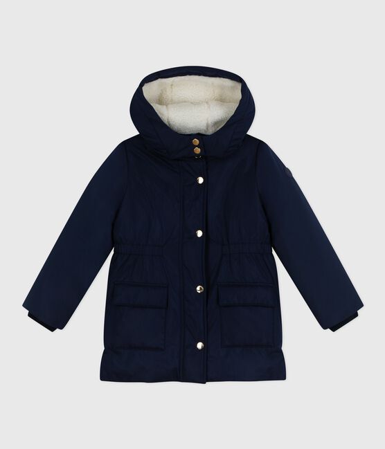 Parka bambina lunghezza midi blu SMOKING