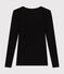 T-shirt a maniche lunghe con scollo a ballerina donna   nero BLACK