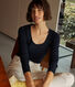 Body in cotone ed elastan donna