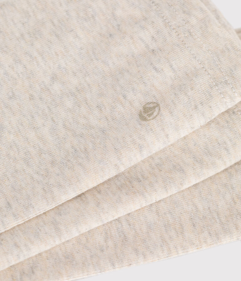 Leggings in cotone tinta unita neonato beige