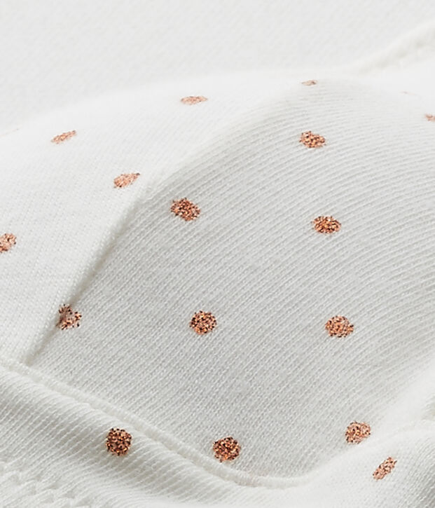 Reggiseno imbottito a pois bianco/marrone