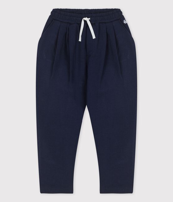 Pantaloni comodi in cotone bambino blu SMOKING