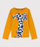T-shirt bambina a maniche lunghe in cotone giallo BOUDOR