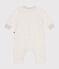 Tutina lunga in tessuto felpato morbido e caldo neonato beige MONTELIMAR CHINE