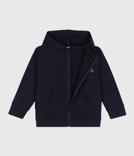 Felpa con zip e cappuccio bambino blu SMOKING