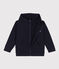 Felpa con zip e cappuccio bambino blu SMOKING