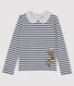 T-shirt marinière donna Petit Bateau x Deyrolle