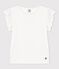 T-shirt a maniche corte in cotone bambina bianco MARSHMALLOW
