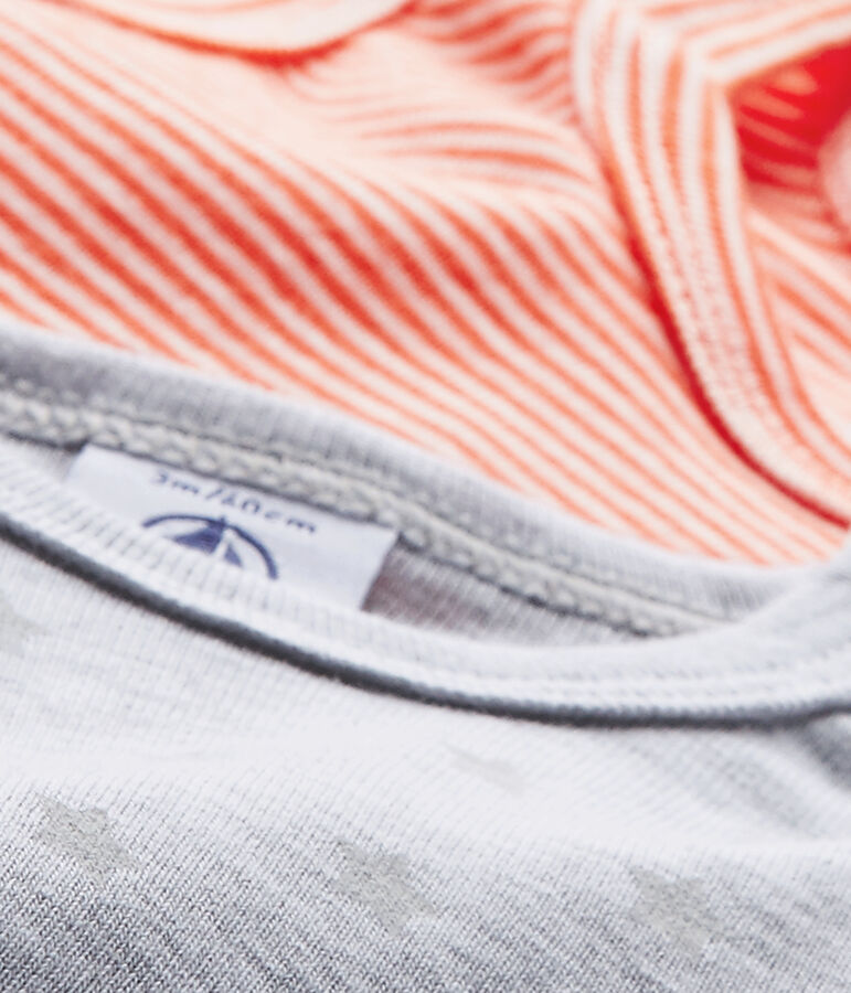 Lotto di 2 bodies per beb&eacute; maschio smanicati bianco LOT