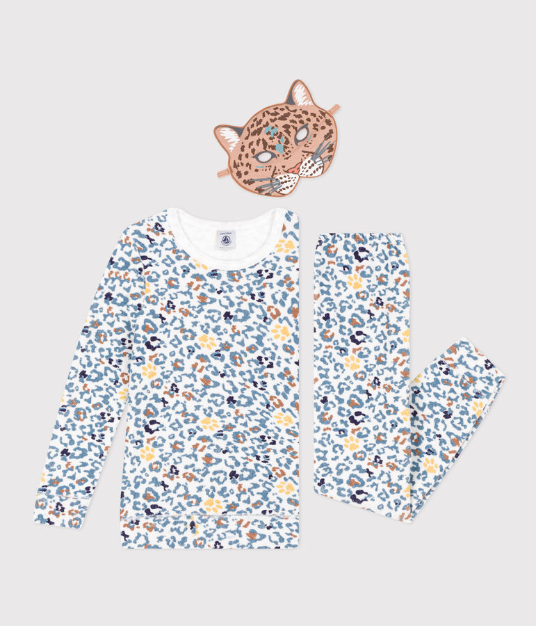 Pigiama travestimento con maschera bambino unisex bianco MARSHMALLOW/bianco MULTICO