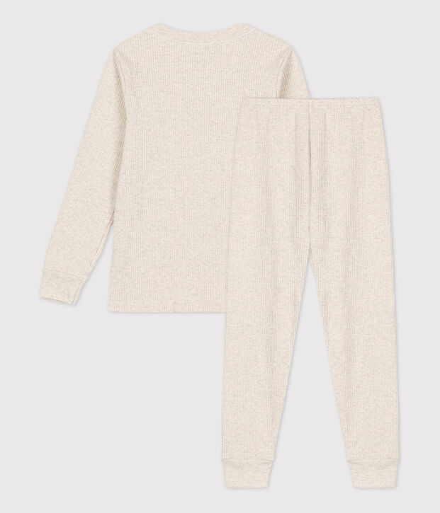 Pigiama di cotone per bimbo/bimba beige