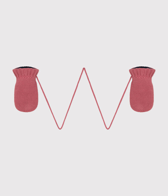 Muffole in maglia foderata in pile neonato rosa ROSEWOOD