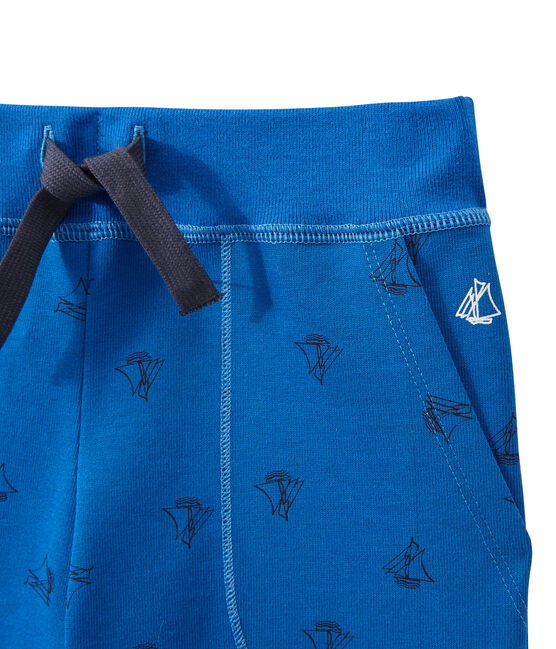 Bermuda bambino in jersey pesante stampato blu PERSE/blu SMOKING