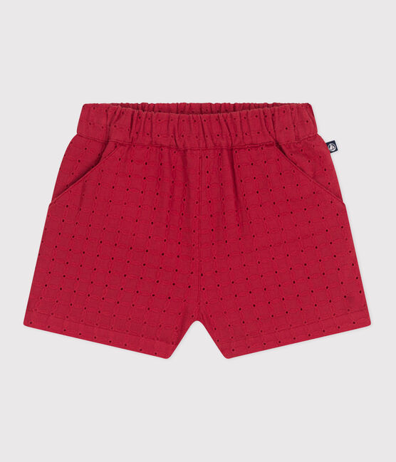Shorts neonato in popeline e sangallo SPI