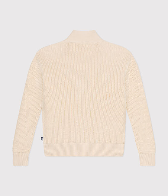Cardigan a costa inglese in cotone donna ecru AVALANCHE
