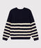 Maglione irlandese in cotone a righe donna blu SMOKING/ AVALANCHE