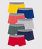 Confezione da 7 boxer in cotone a tinta unita bambino variante 1