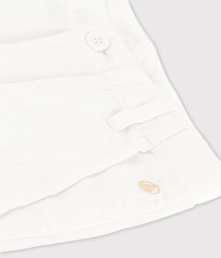 Bermuda bambino in lino bianco