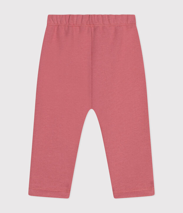 Pantaloni beb&egrave; in tessuto felpato rosa