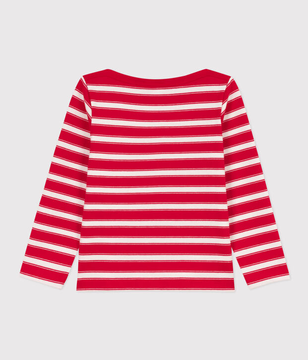 Marini&egrave;re bambino unisex in cotone spesso rosso/bianco