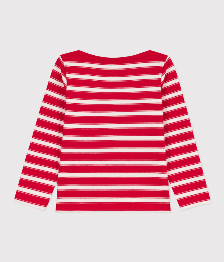 Marini&egrave;re bambino unisex in cotone spesso rosso/bianco