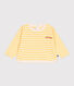 T-shirt a maniche lunghe in cotone a righe neonato