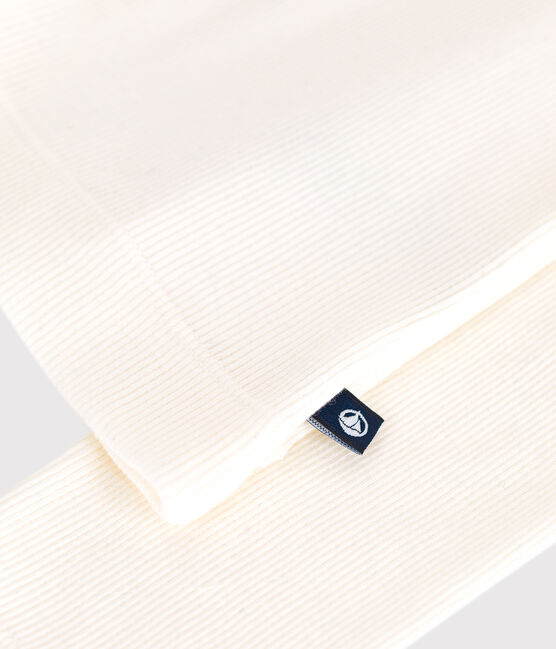 T-shirt L'Iconique a maniche lunghe in misto lana e cotone donna ecru MILK