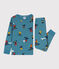 Pigiama bambino unisex in cotone motivo snowboard POLOCHON/ MULTICO