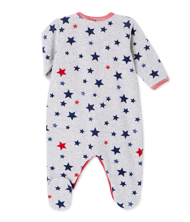 Tutina per beb&eacute; maschio stampata grigio/multicolore