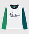 T-shirt bambino a maniche lunghe in cotone bianco MARSHMALLOW/bianco MULTICO