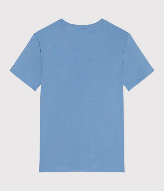 T-shirt donna L'Iconique Cocotte in cotone tinta unita blu ALASKA