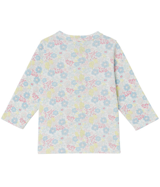 Cardigan per bebè femmina stampato bianco ECUME/bianco MULTICO