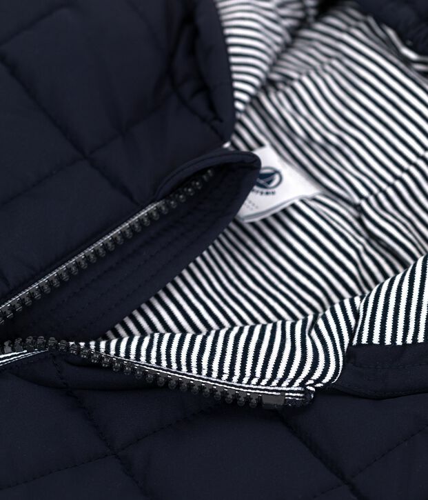 Piumino in poliestere tinta unita neonato blu