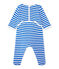 Tutina bebè bambino a righe blu PERSE/bianco ECUME