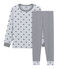 Pigiama bambino a costine grigio POUSSIERE/bianco MULTICO