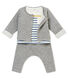 Coordinato tre pezzi in tubique jacquard bebé maschio